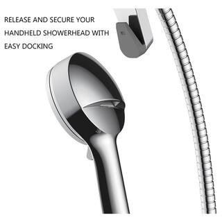 Glacier Bay EasyDock 6-Spray Patterns 5 in. Wall Mount Dual Shower Heads in Chrome P87000