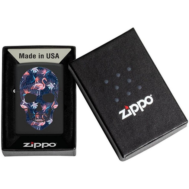 Zippo Flamingo Skull Design Windproof Lighter