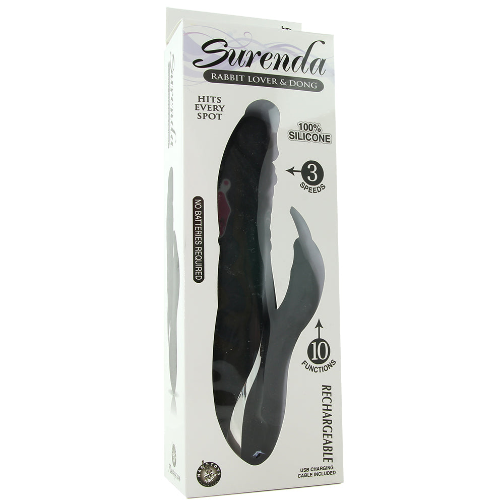 Surenda Silicone Rabbit Lover Vibe in Black