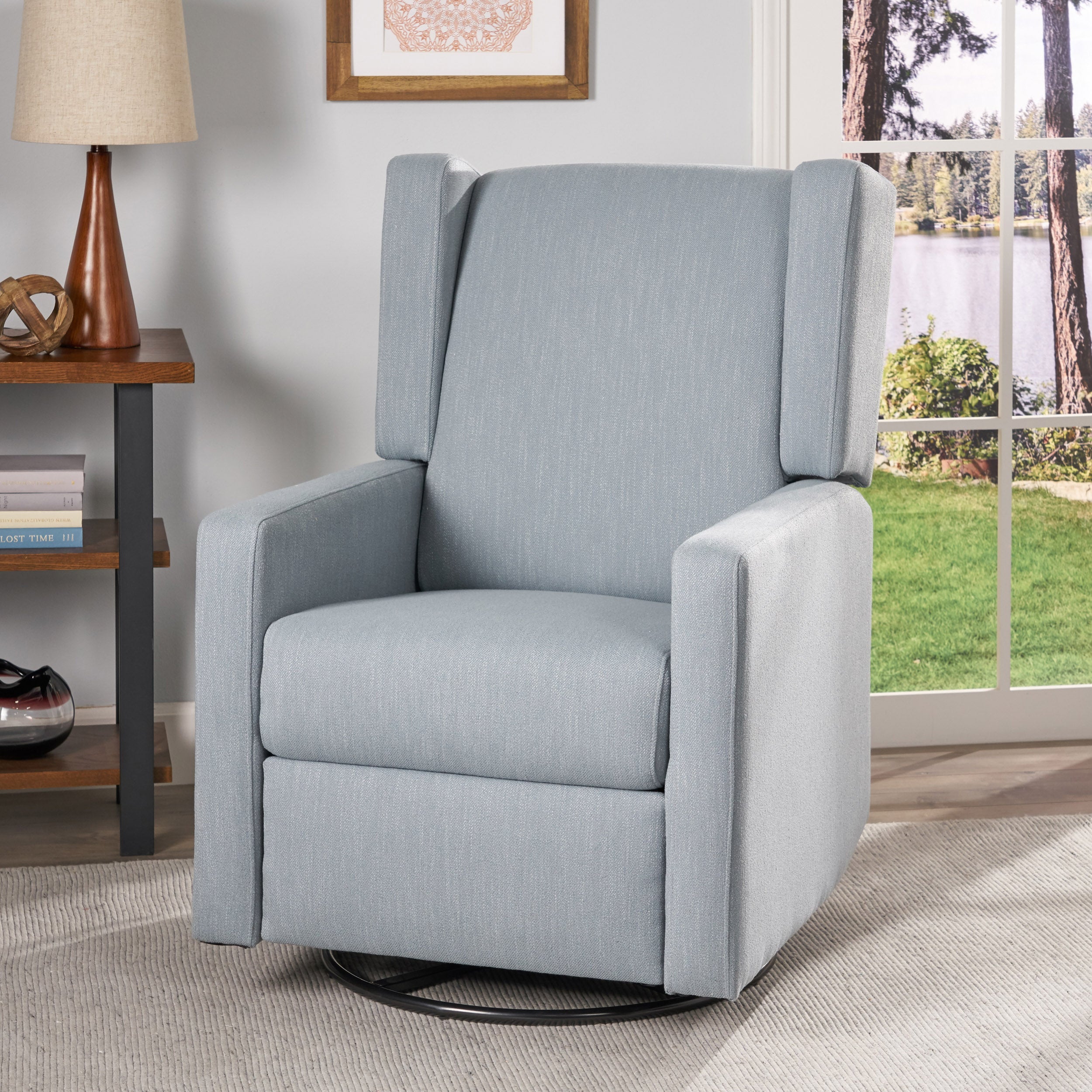 Wafa Upholstered Swivel Recliner