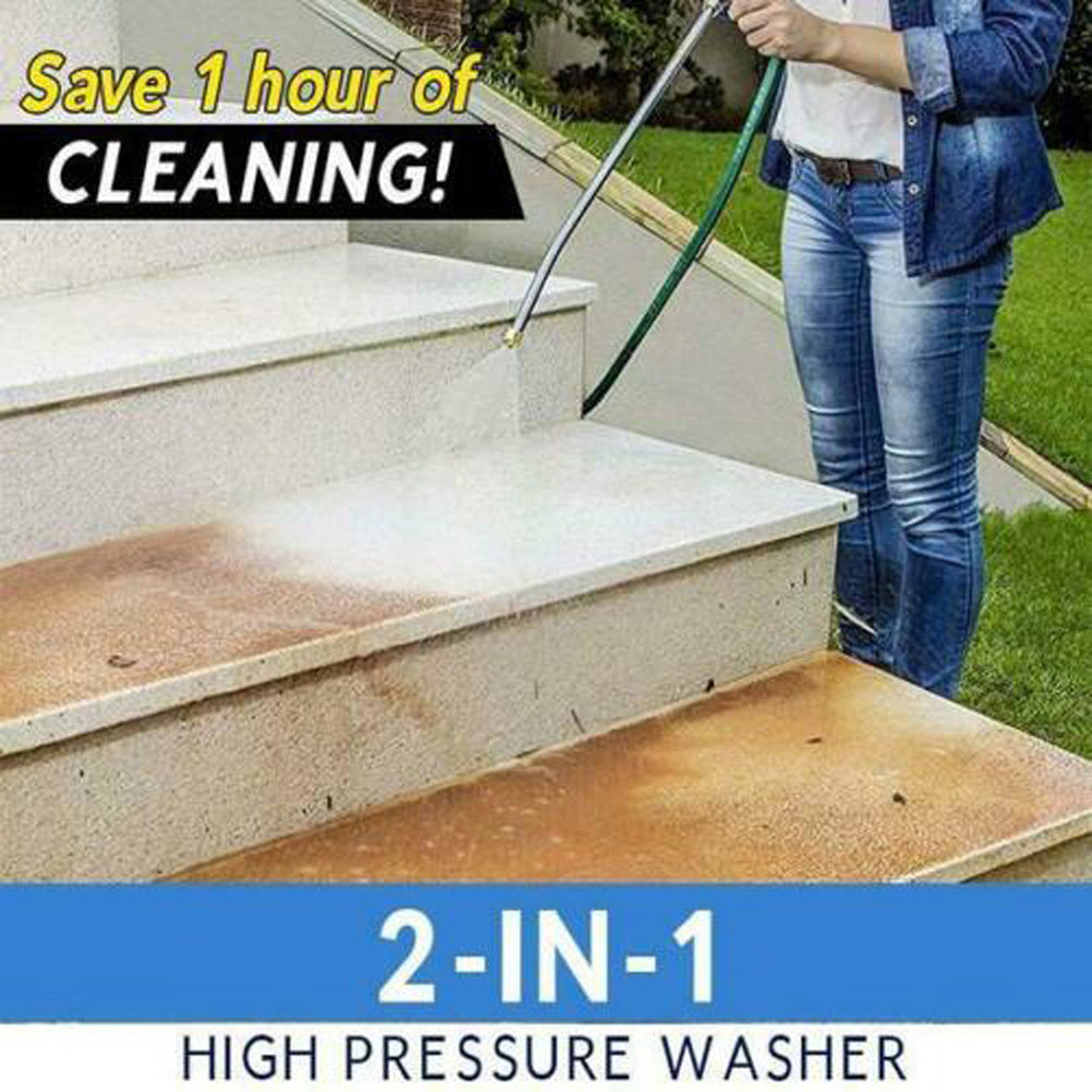 2-in-1 High Pressure Washer 2.0 Water Spray Garden Cleaning Tool Electric Car Water Pump Portable Spray Cleaner