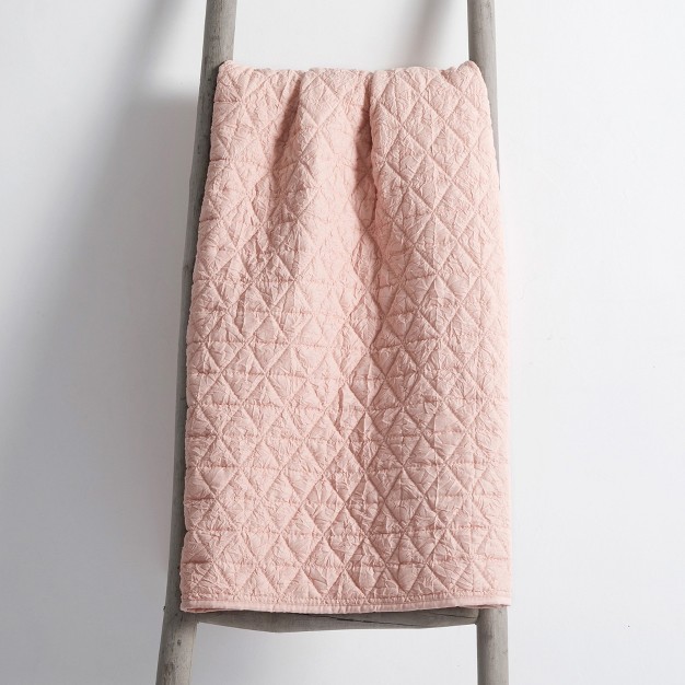 Rowan Blush Quilted Throw Levtex Home