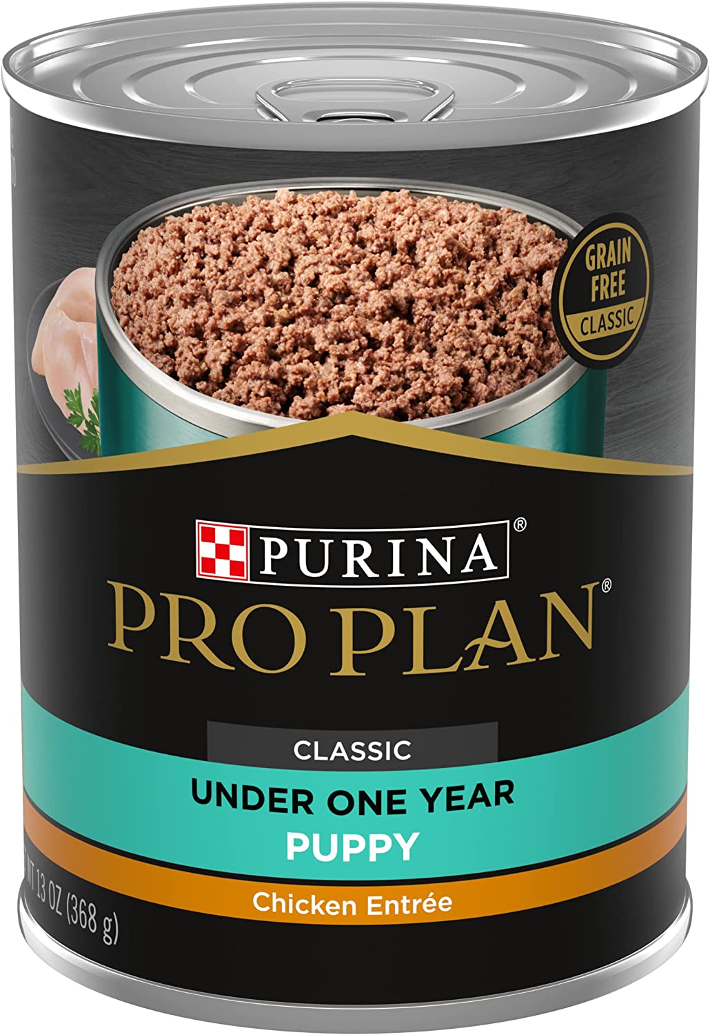 Purina Pro Plan Development Puppy Classic Chicken Entree Grain-Free Canned Dog Food， 13-oz， case of 12