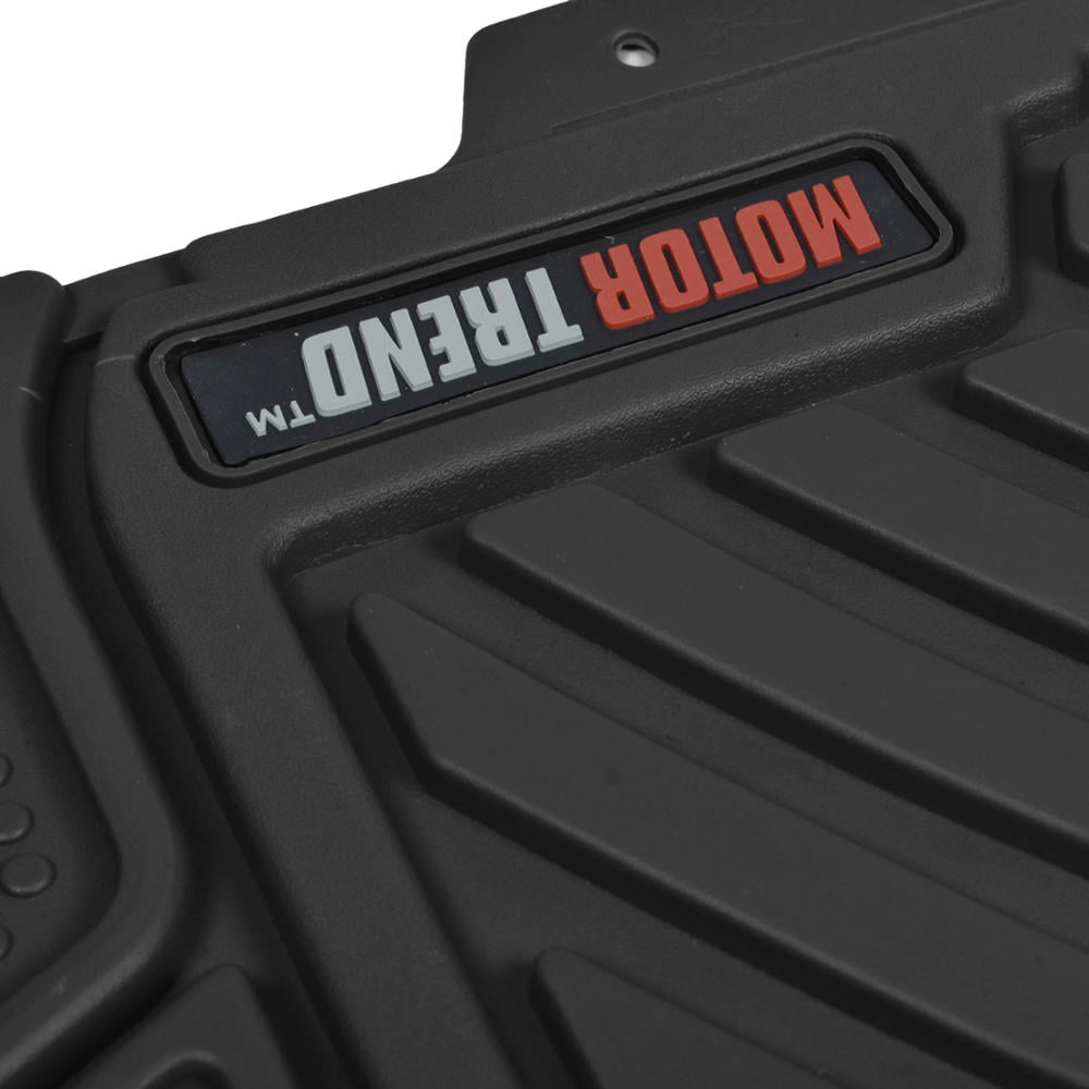 Motor Trend FlexTough Heavy Duty Rubber Car Floor Mats， 100% Odorless and All Weather