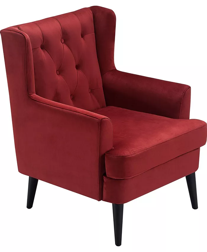 Elle Decor Elle Dandeacute;cor Celeste Tufted Velvet Accent Chair