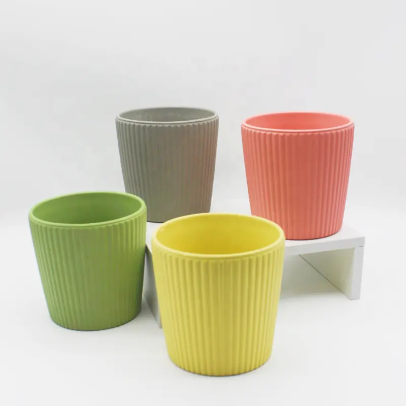 Round Wholesale Nordic Garden Home Decoration classic Colorful Ceramic Flower Planter Pots