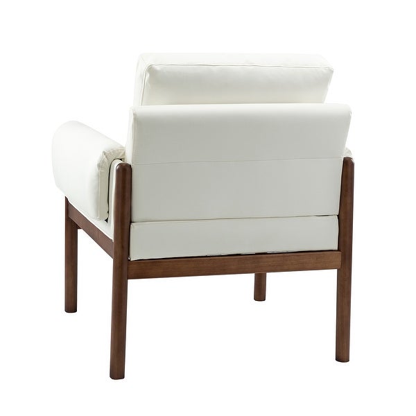 Tiago Comfy Living Room Accent Armchair with Solid Wood Legs by HULALA HOME