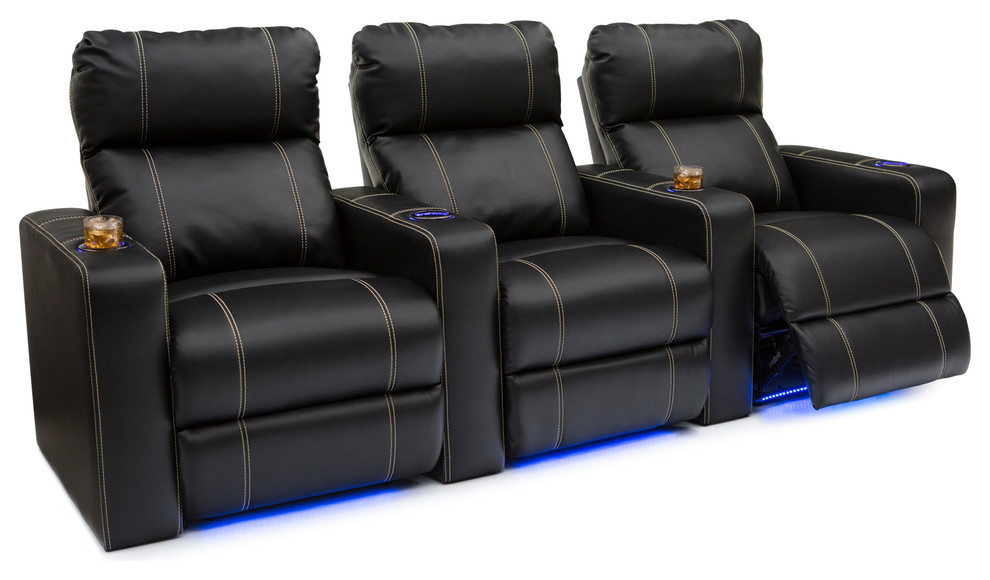 Seatcraft Dynasty Home Theater Seating Leather Gel Power Recline   Transitional   Theater Seating   by Stargate Cinema  Houzz