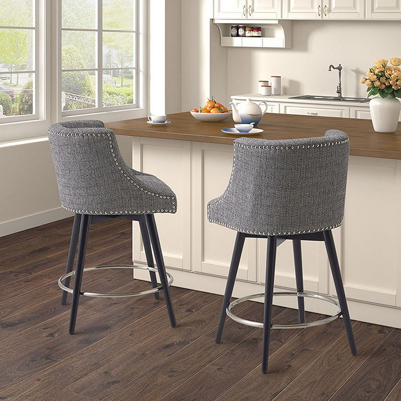 Madison Park Quarry Swivel Counter Stool