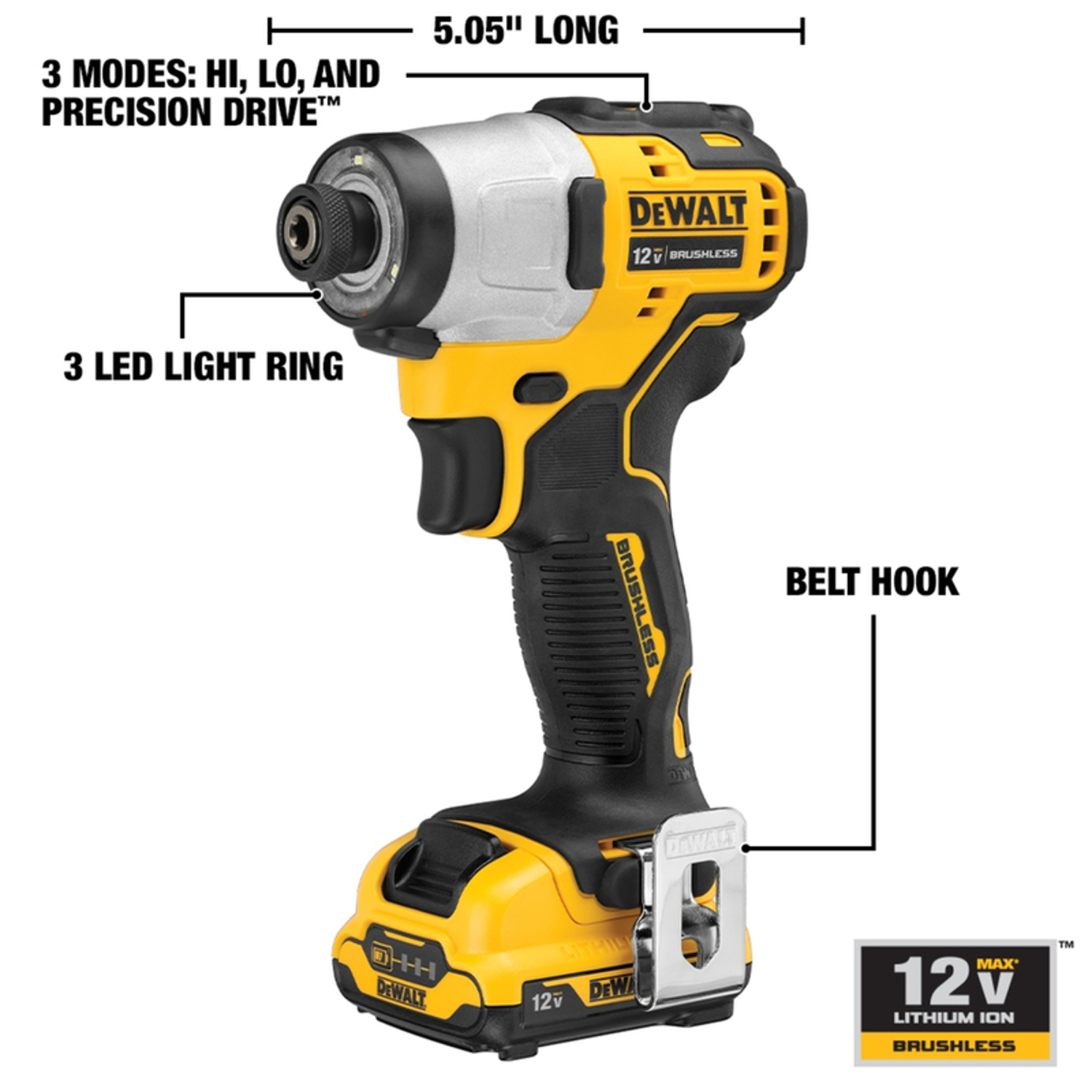 DW XTREME 12 V Cordless Brushless 2 Tool Compact Drill and Impact Driver Kit