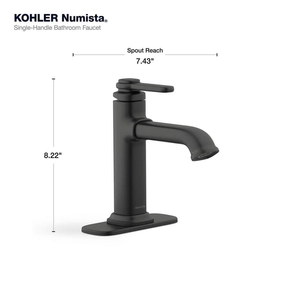 KOHLER Numista Single Hole SingleHandle Bathroom Faucet in Matte Black