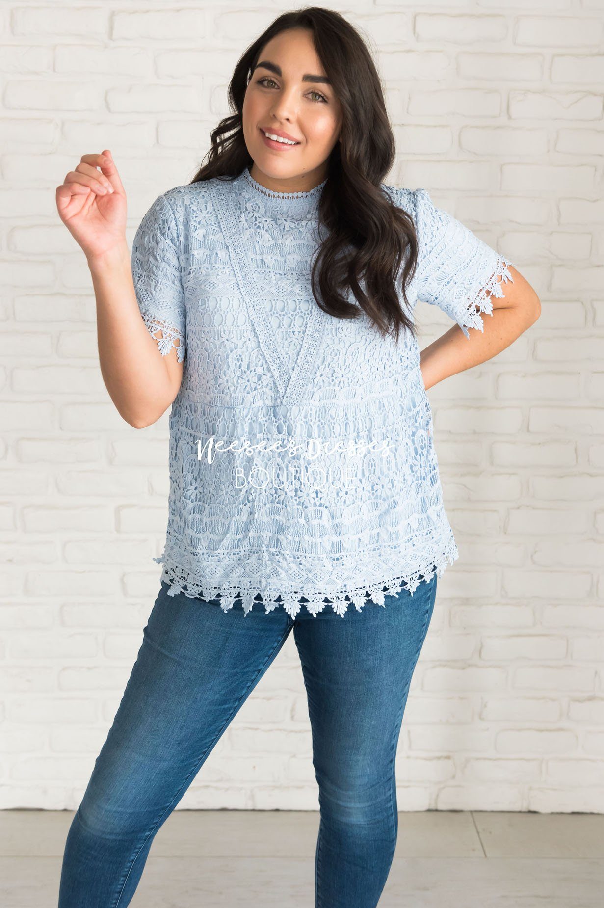 A Lot of Lace Modest Blouse