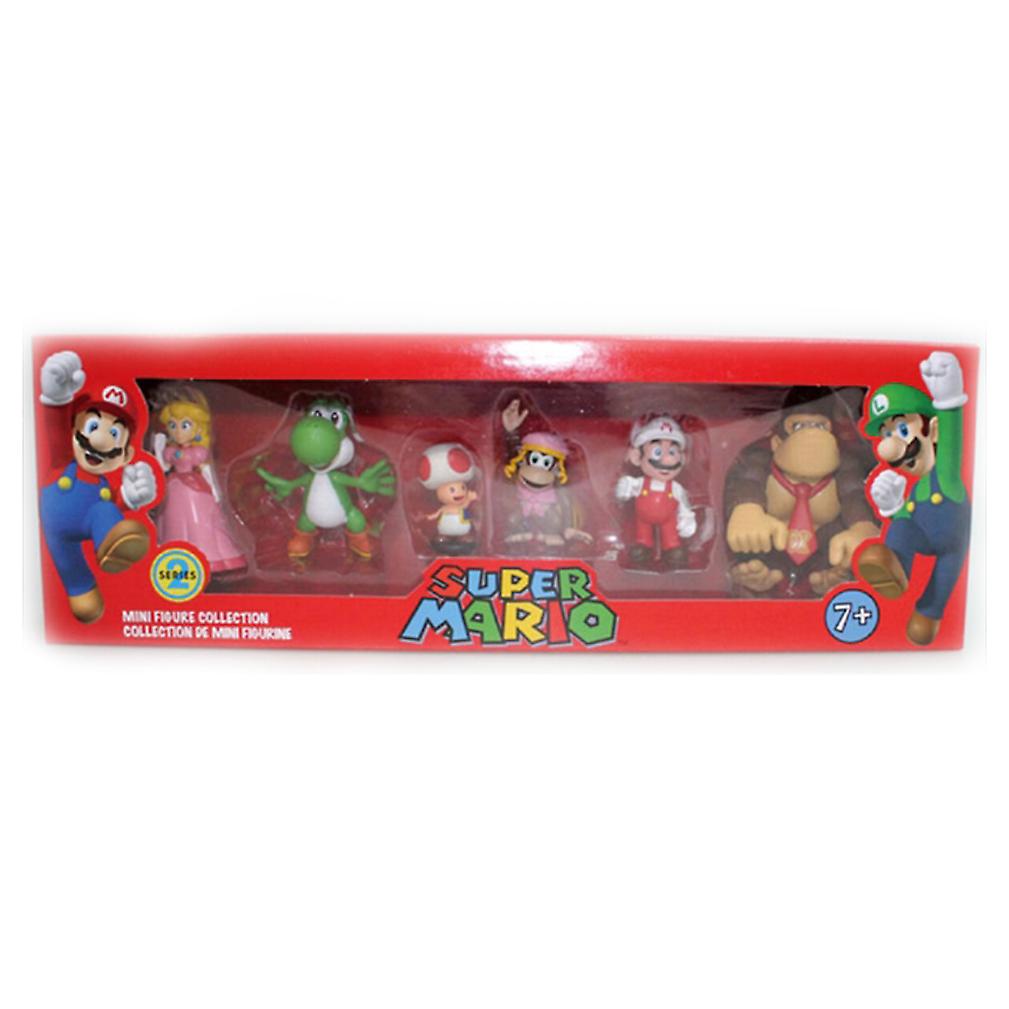 6pcs Mario Figure Toy Model