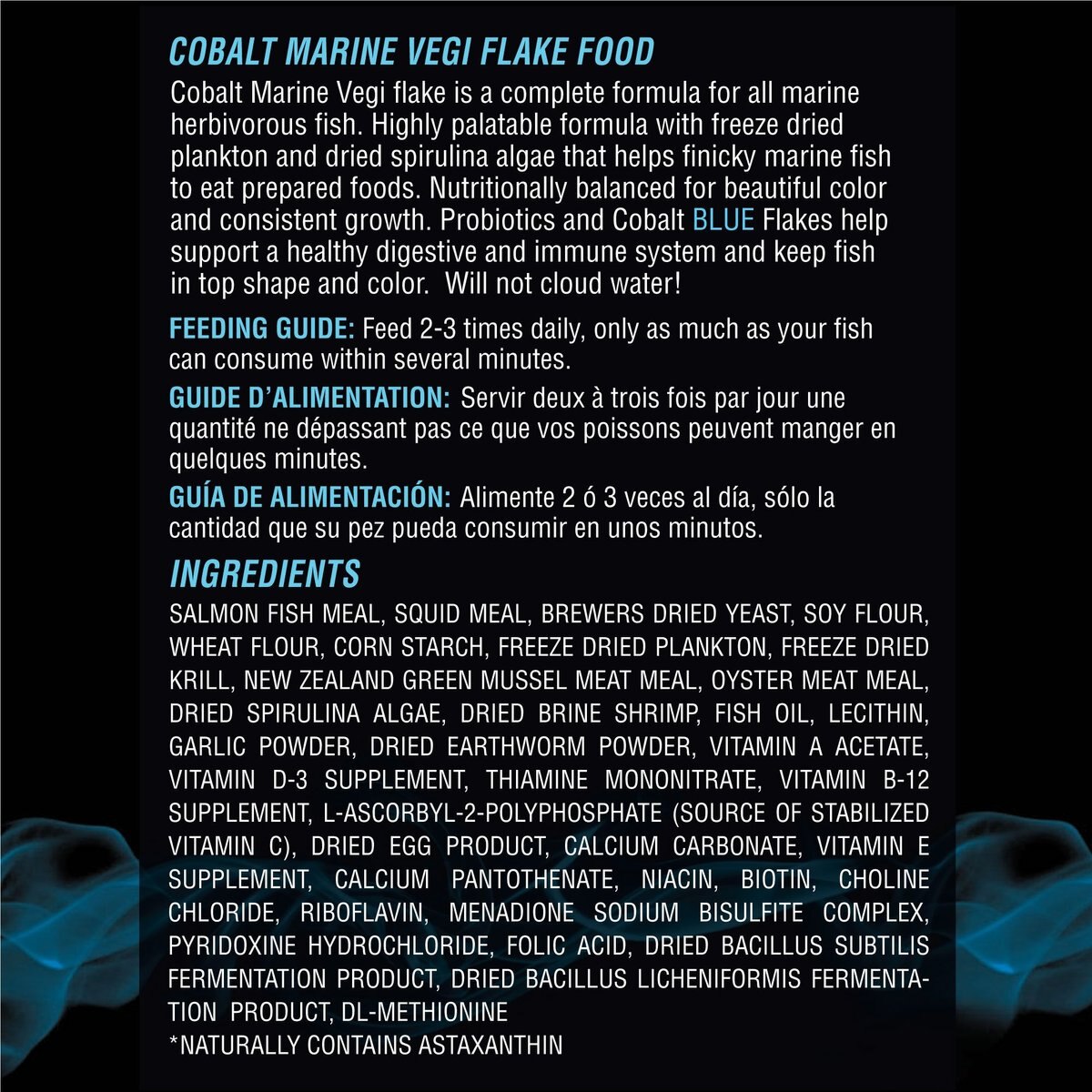 Cobalt Aquatics Marine Vegi Flakes Fish Food