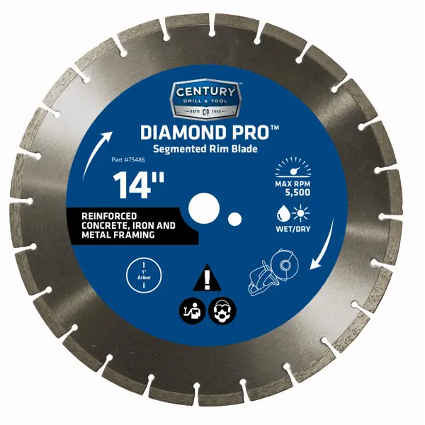 Century Drill and Tool 14 Diamond Segmented Rim Saw