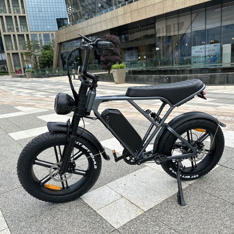 fatbike OUXI H9 ebike full front and rear suspension e bike 20 inches fat tire electric bike double battery 15ah electric ebike