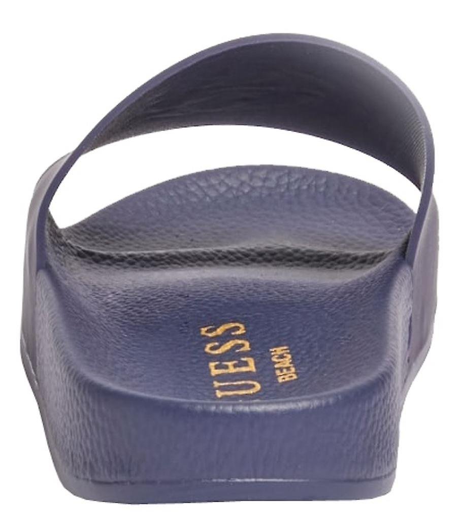 Guess 4G Logo Cave Blue Womens Beach Summer Flip Flops
