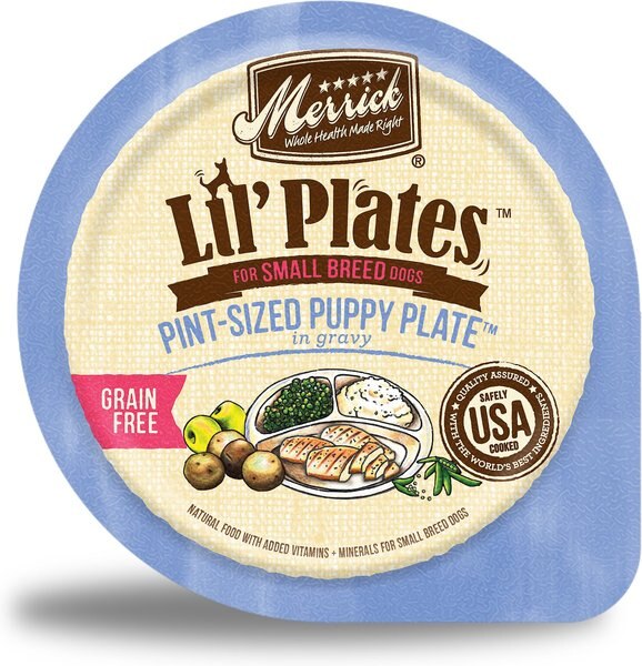 Merrick Lil' Plates Grain-Free Pint-Sized Puppy Plate in Gravy Dog Food Trays