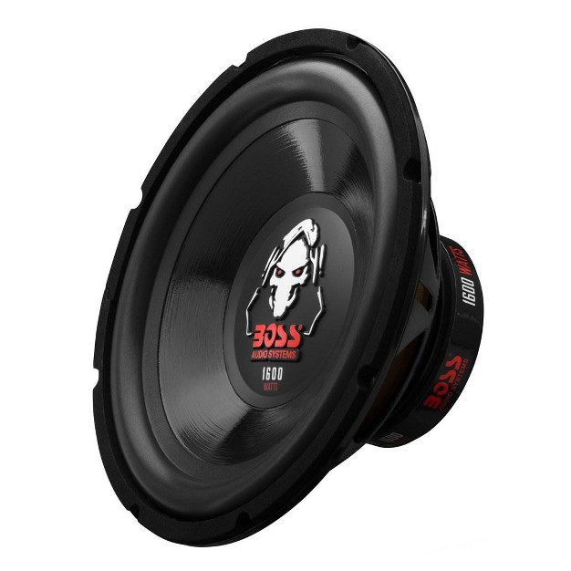 Boss Audio Systems P12svc Phantom 12 Inch 1600 Watt 4 Ohm Single Voice Coil Car Audio Power Stereo Subwoofer Speaker With Polypropylene Cone