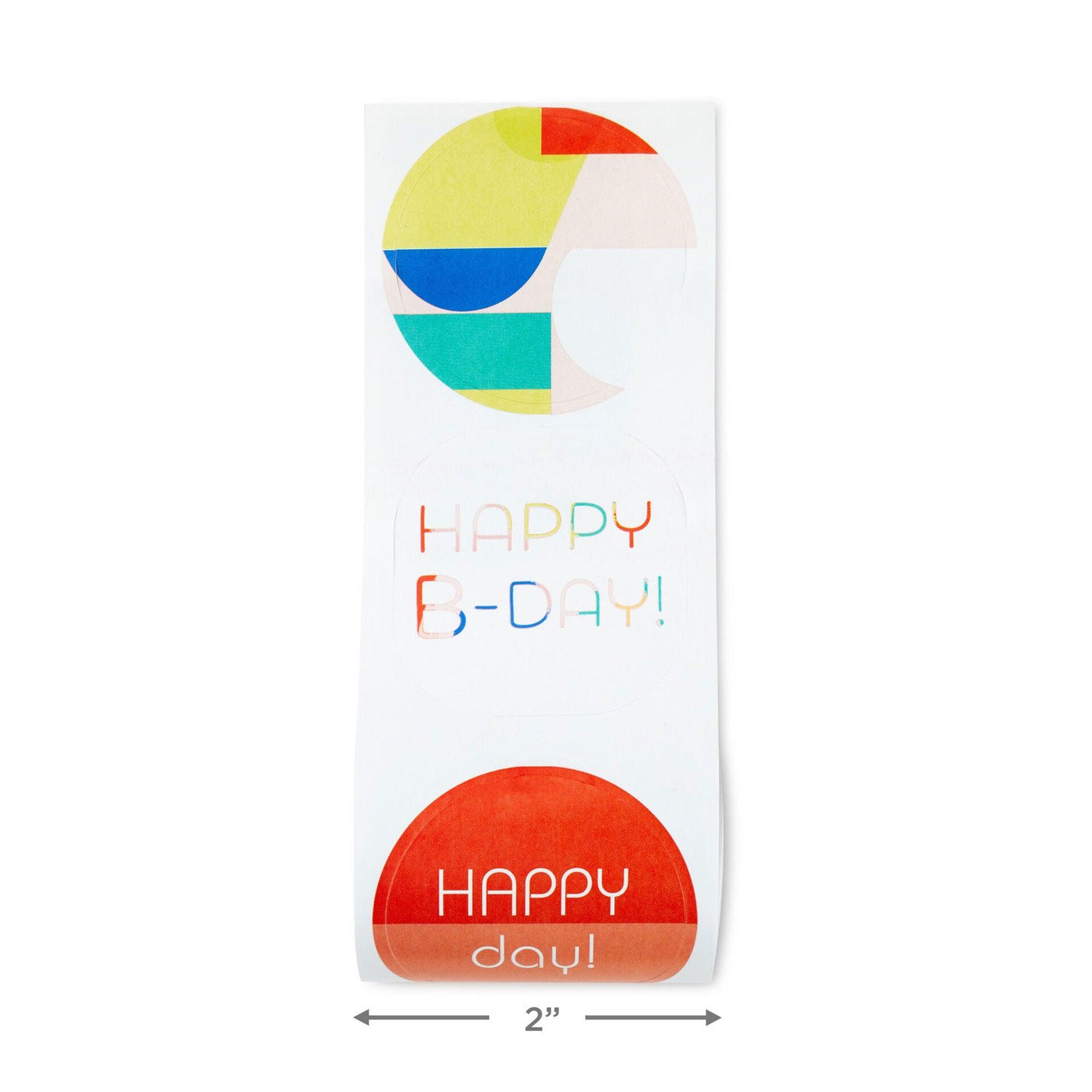 Hallmark  Happy Day Stickers on Roll, Pack of 27