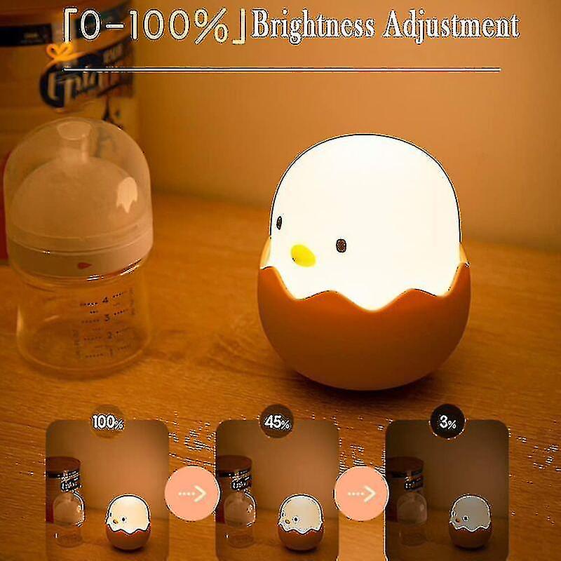 Children's Led Night Light， Portable Usb Rechargeable Night Lamp， Dimmable， Silicone Bedside Lamp For Baby Room， Bedroom， Reading， Sleeping Nursery Ch