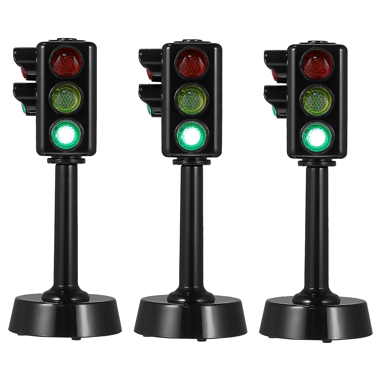 Nuobesty 3pcs Traffic Light Model Toys Traffic Signals Lamp Toys Traffic Lights Toy Kids Early Education Playthings