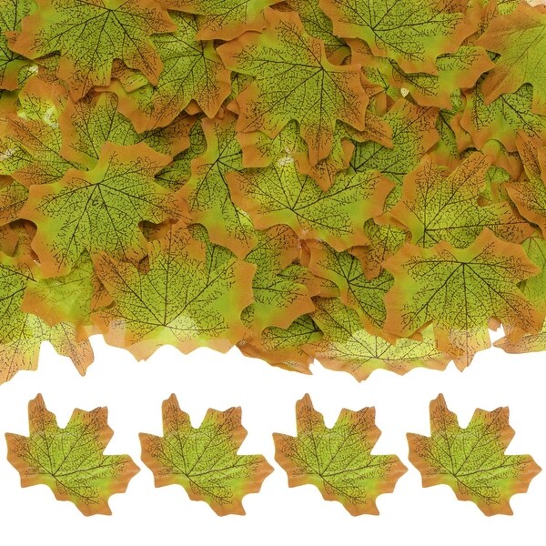 200Pcs Artificial Maple Leaves，Fake Fall Leaves Faux Autumn Leaf Fall