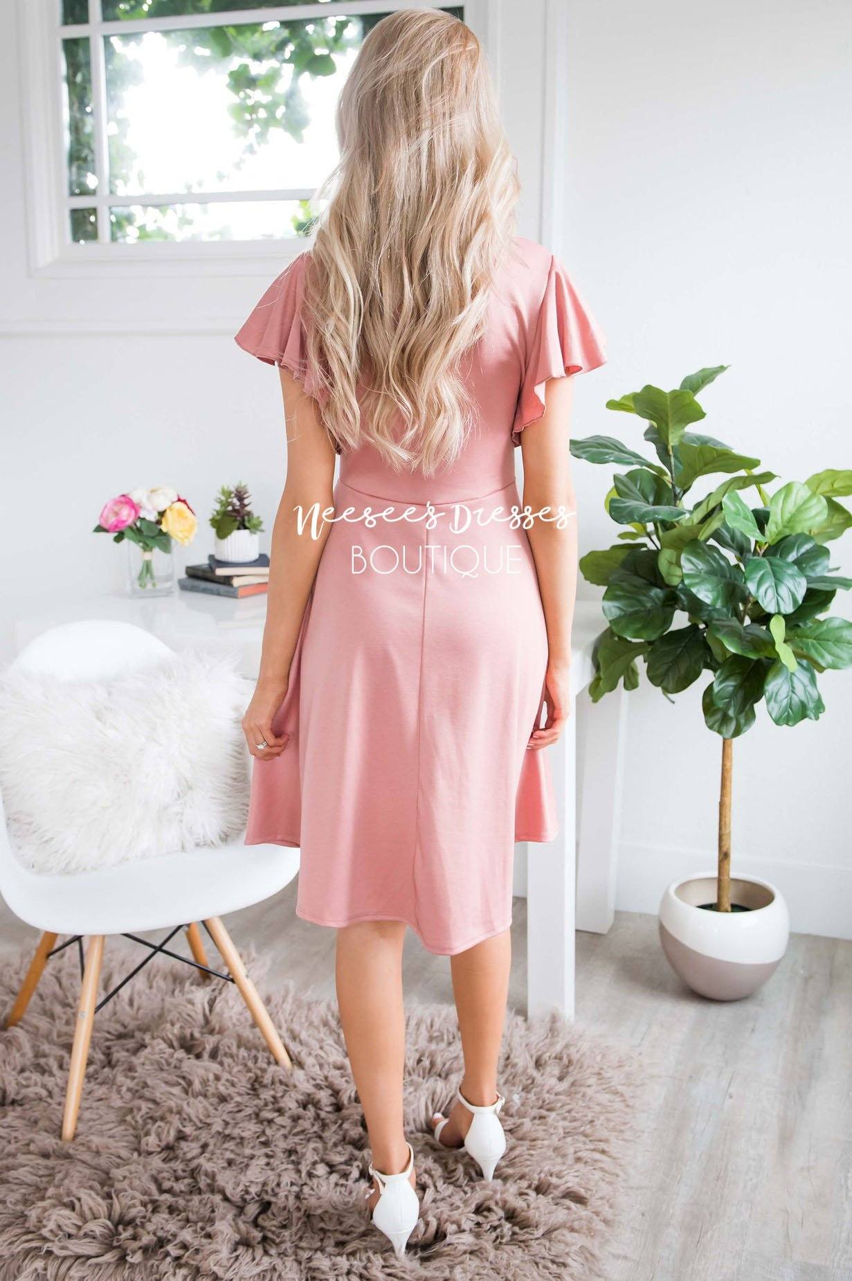 The Daisie Ruffle Shoulder Dress