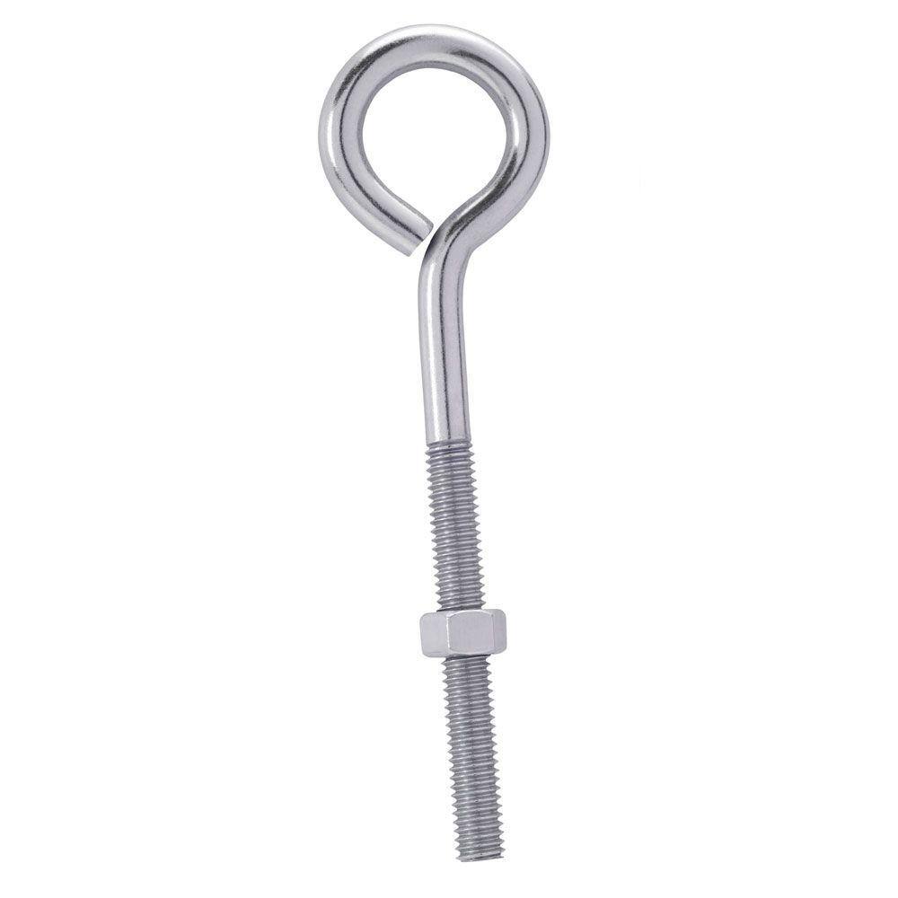 Everbilt 38 in. x 5-12 in. Stainless Steel Eye Bolt with Nut 803594