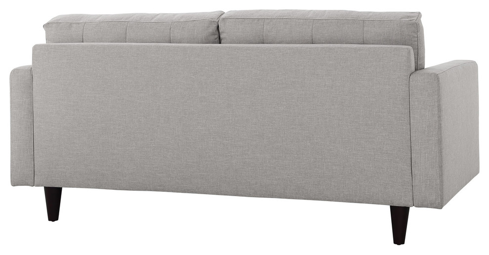 Modern Contemporary Loveseat  Grey Fabric   Midcentury   Loveseats   by House Bound  Houzz