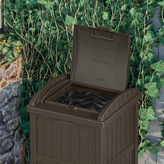 Suncast Trash Hideaway 30 Gallon Outdoor Trash Can with Lid GH1732J