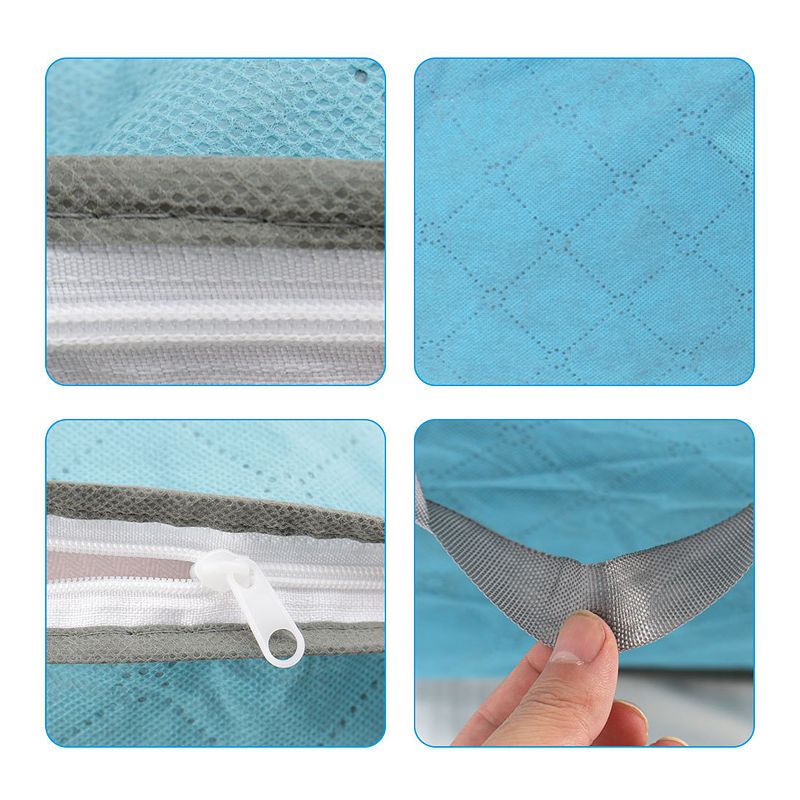 Home Foldable Zippered Dustproof Quilt Clothes Storage Bag Container