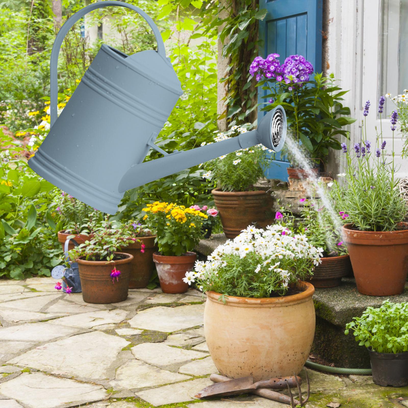 Watering Can Flower Watering Large Capacity with Handles Sprinkler Head for Garden , Blue