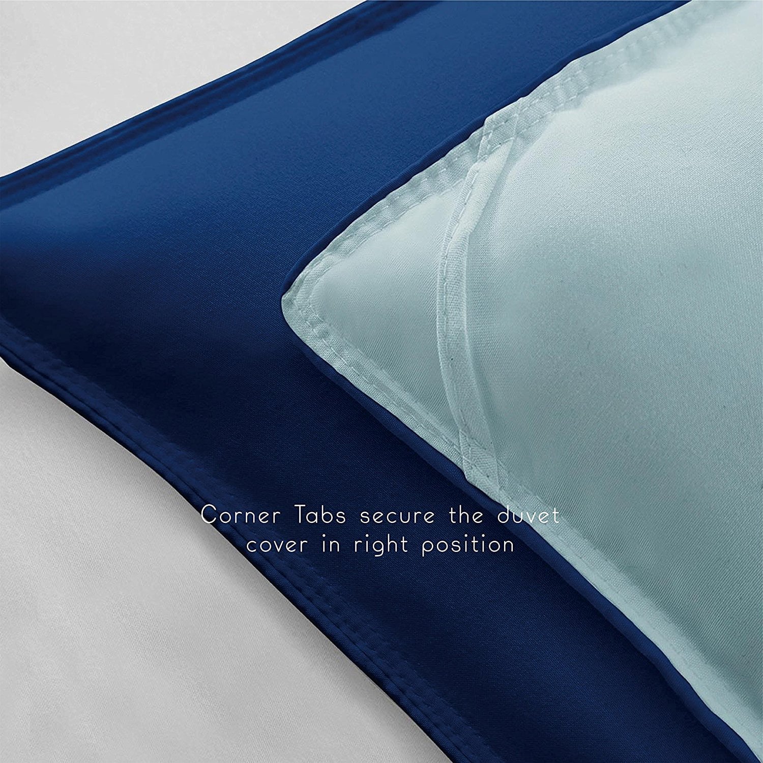 HIG Light Weight Down Alternative Comforter， Twin， Navy， Reversible