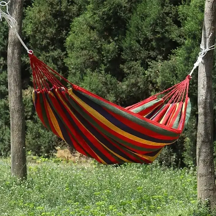 New portable printed canvas outdoor hanging hammock chair