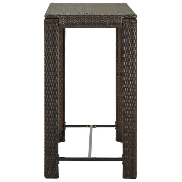 vidaXL Patio Bar Table Brown 39.4