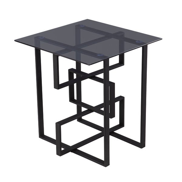 SEI Furniture Cezanne Contemporary Black Metal Accent Table