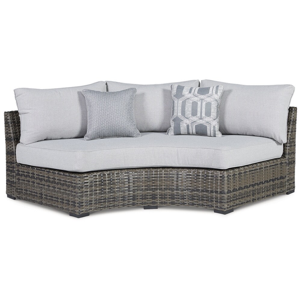 Signature Design by Ashley Harbor Court Gray 9 Piece Outdoor Sectional   183\