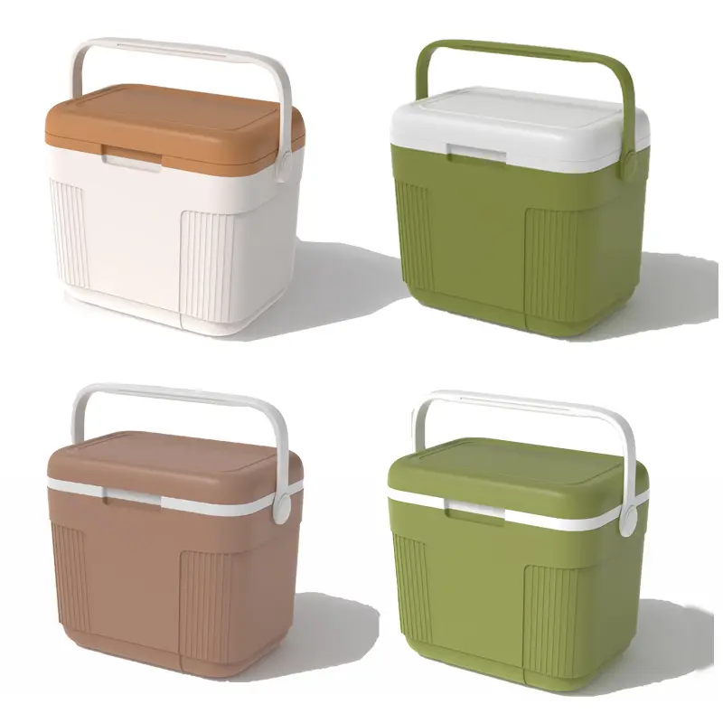 Colorful custom portable outdoor small capacity 22l PE/PP/PU ice chest cooler box for camping traveling