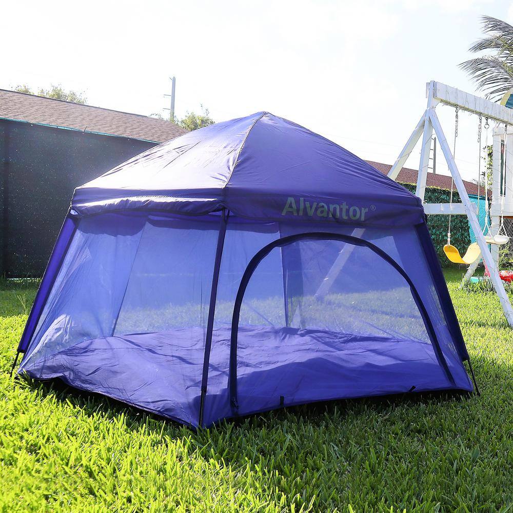 Alvantor 84 in. x 84 in. x 44 in. Navy Instant Pop Up Portable Play Yard Canopy Tent Kids Playpen Lightweight No Waterproof 8051