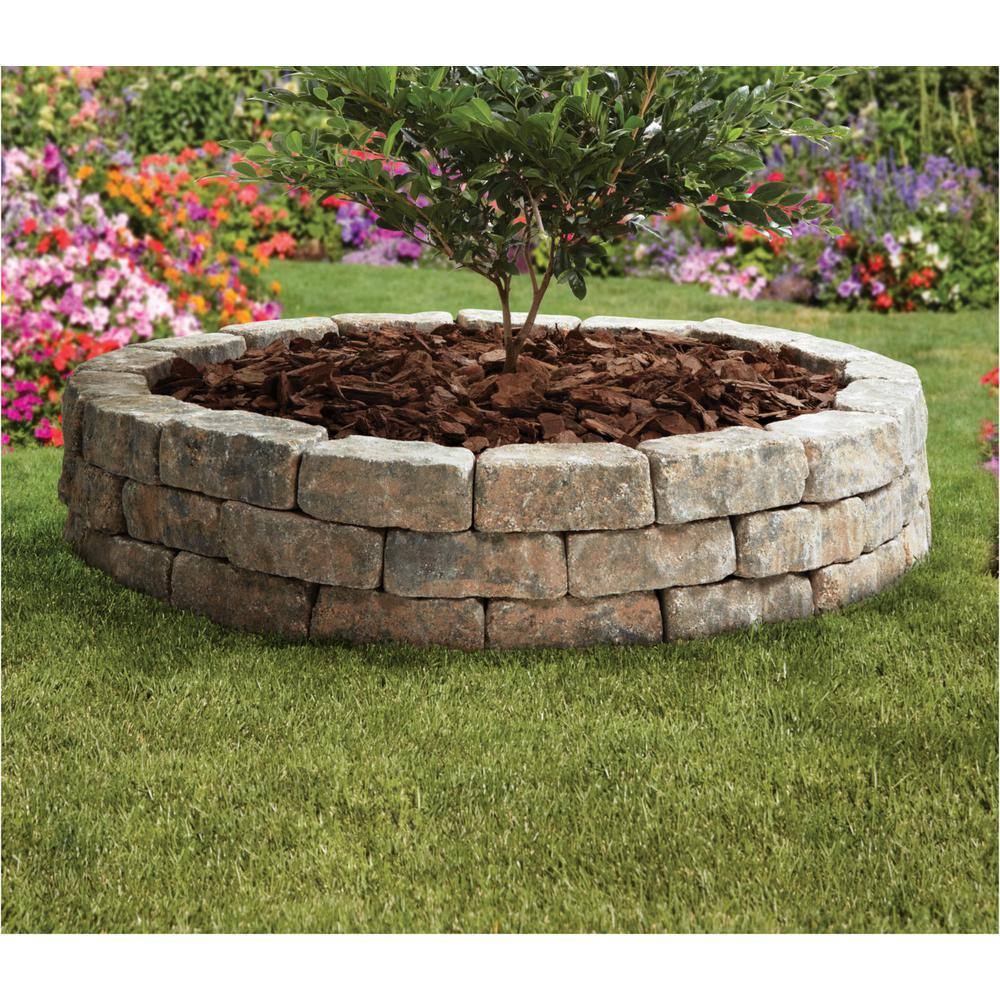 Oldcastle Mini Beltis 3 in. H x 8 in. W x 4 in. D Oak Run Concrete Retaining Wall Block Pallet (378-PiecePallet) 16250363