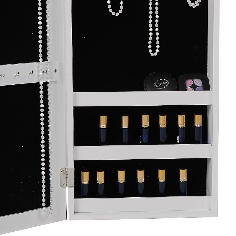 Mind Reader Jewelry Organizer Wooden Cabinet