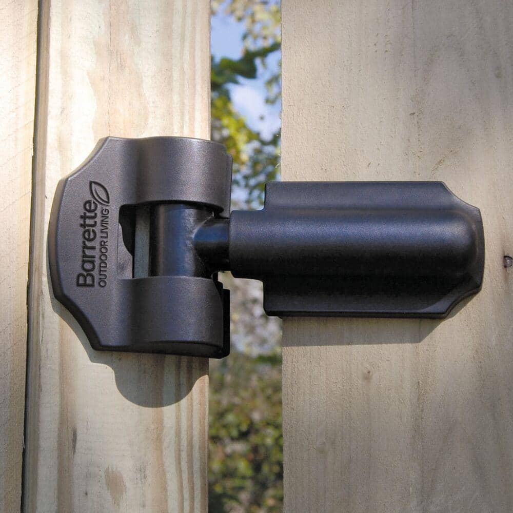 Barrette Outdoor Living 8.937 in. x 5 in. Heavy Duty Contemporary Stainless Steel Gate Hinge (2-Pack) 73014250