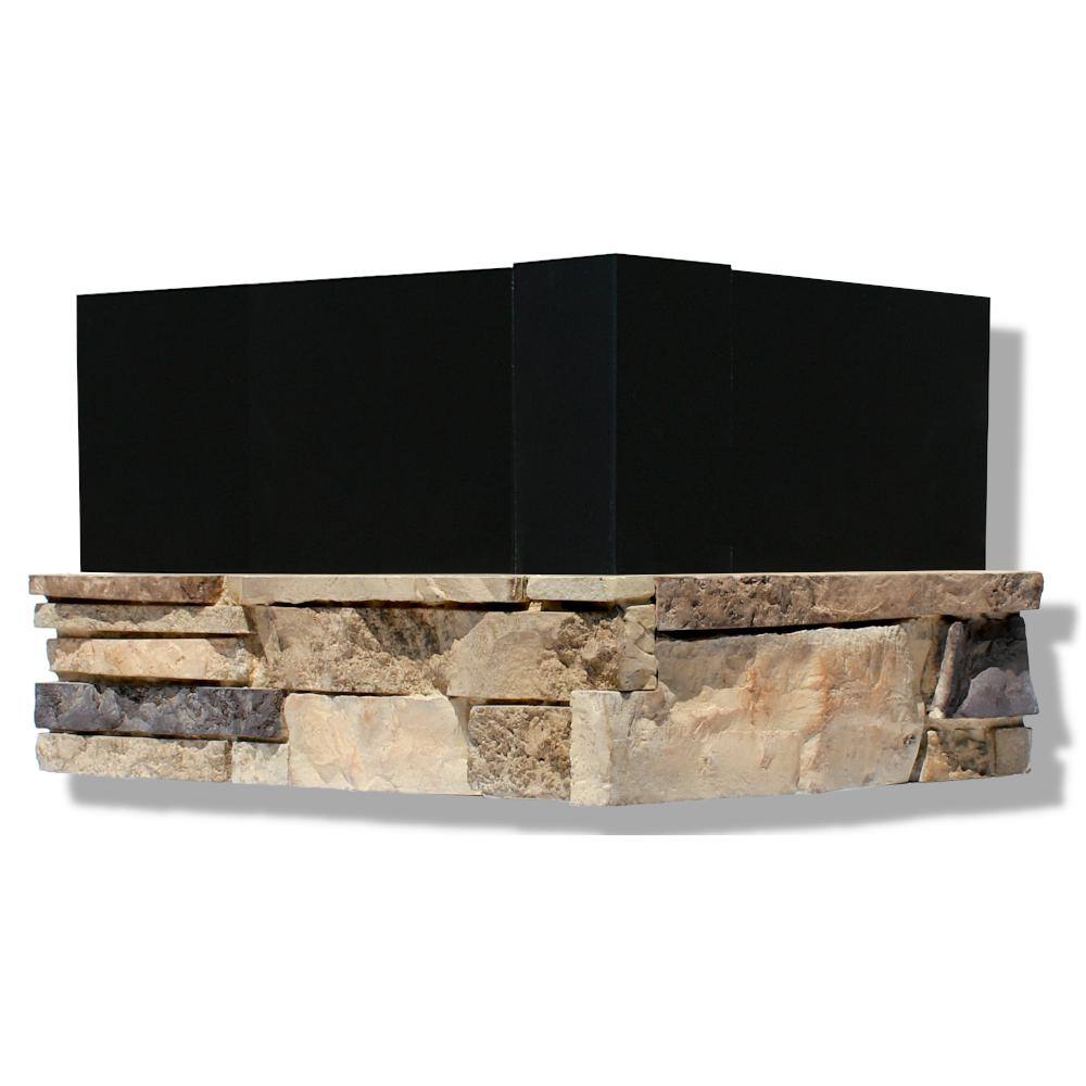 Silvermine Stone 6 in. x 24 in. Stone Veneer Ledgestone Pre-Cut Corners Dakota Sunset (Box of 8) DS-BL-XX-UL