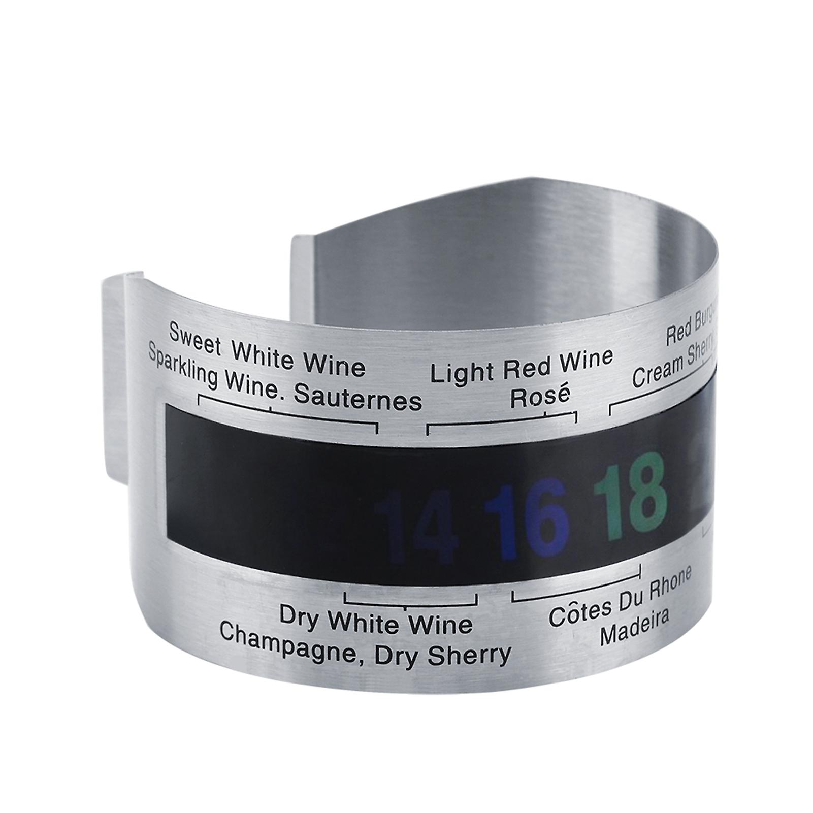 Stainless Steel Wine Lcd Thermometer Bottle Beer Red Wines Bracelet Temperature Sensor