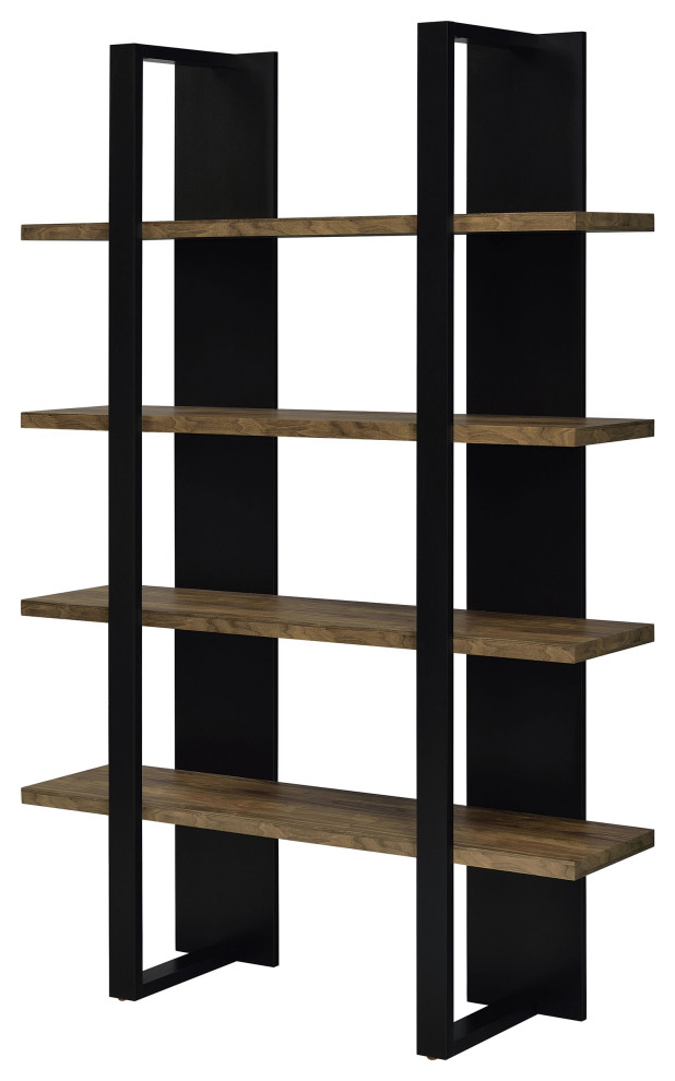 Danbrook Bookcase With 4 Full length Shelves Bookcase Black   Modern   Bookcases   by Modon  Houzz