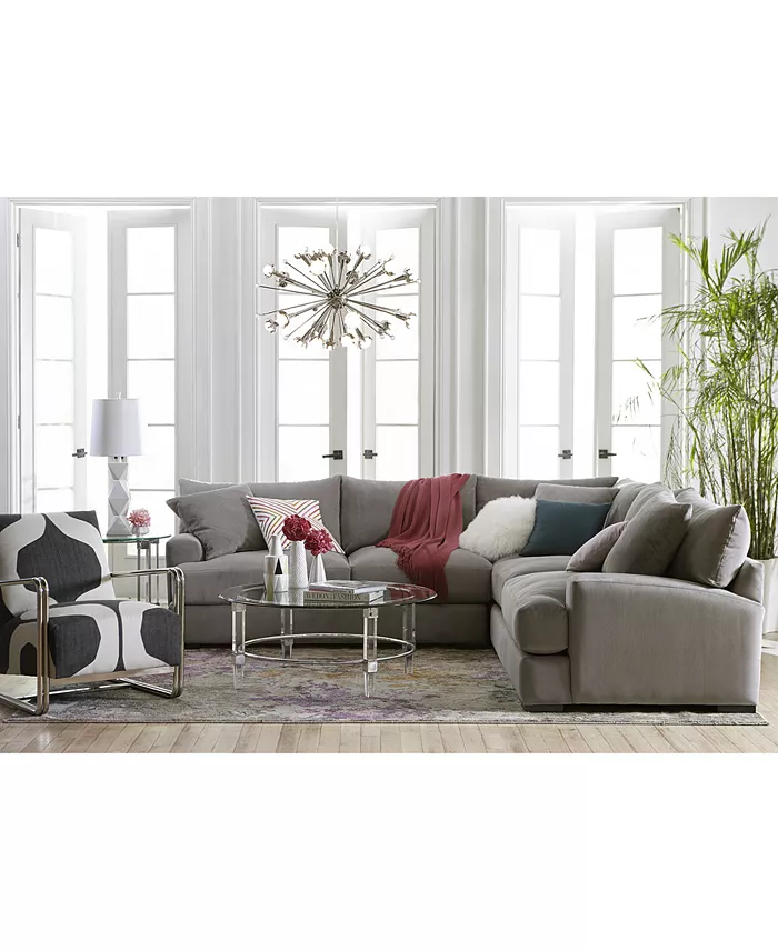 Furniture Rhyder 3-Pc. Fabric Sectional Sofa with Chaise