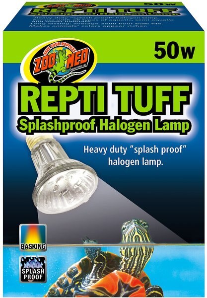 Zoo Med Repti Tuff Splashproof Halogen Reptile Terrarium Lamp， 50-watt