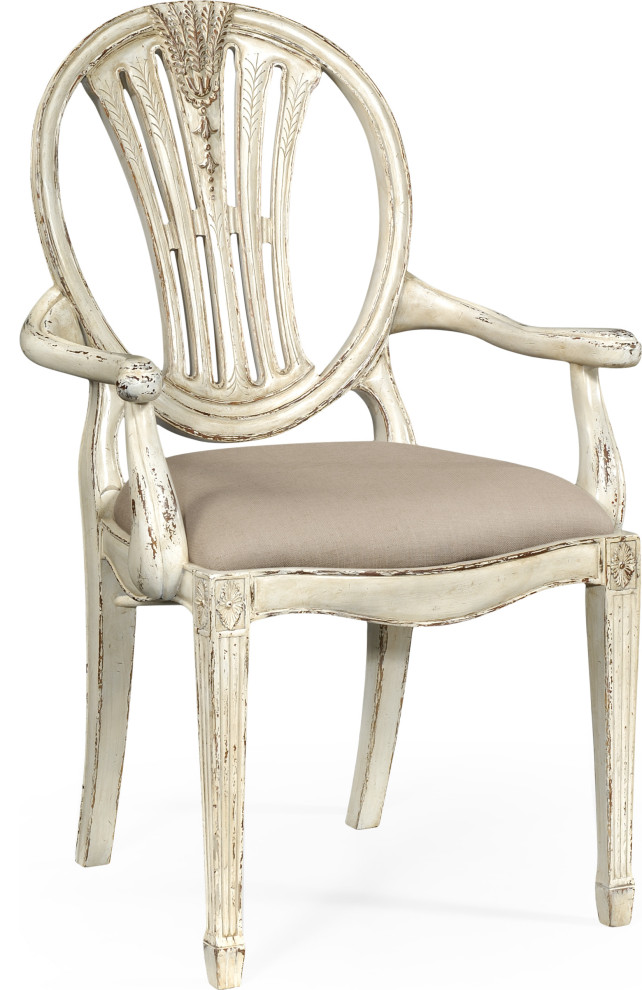 Country Farmhouse Hepplewhite Wheatsheaf Armchair (Set of 2)   French Country   Dining Chairs   by HedgeApple  Houzz