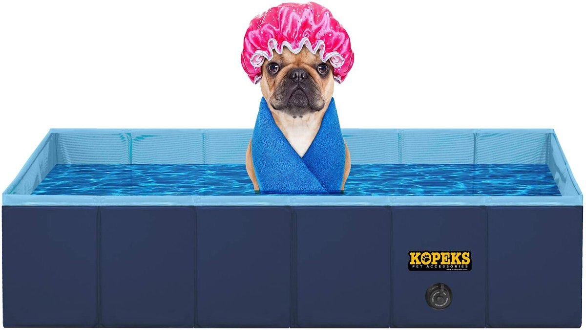 KOPEKS Outdoor Portable Rectangular Dog Swimming Pool